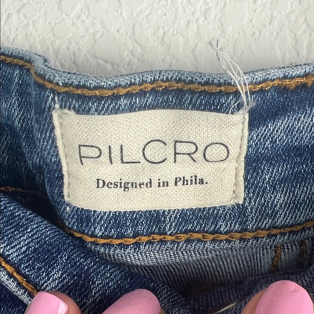 Pilcro women’s Blue ankle Cropped Cuffed Jeans Size 33P - Picture 2 of 4
